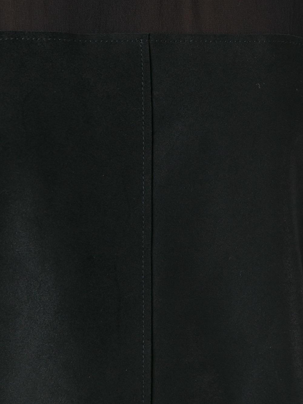 scoop neck sheer blouse