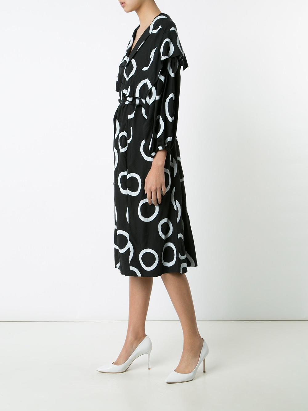 printed belt dress