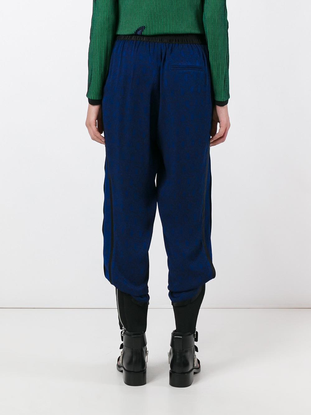 side stripe tapered trousers