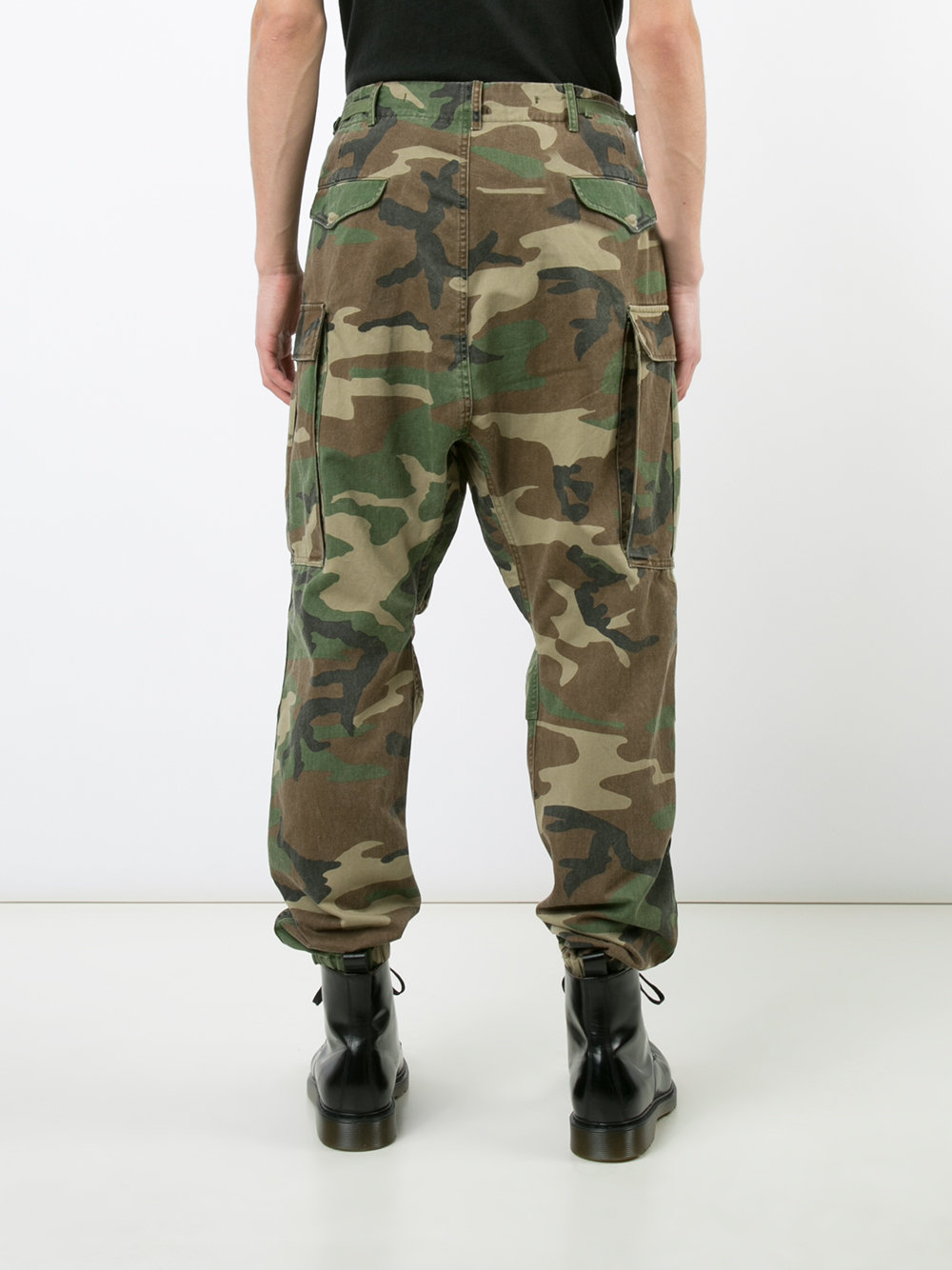 camouflage cropped trousers