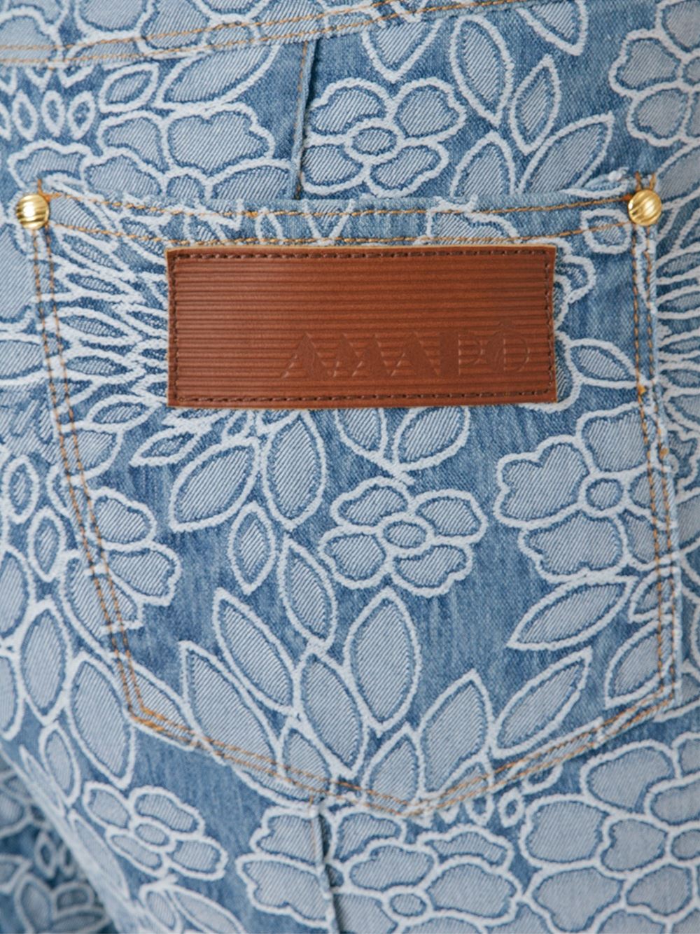 floral flared jeans