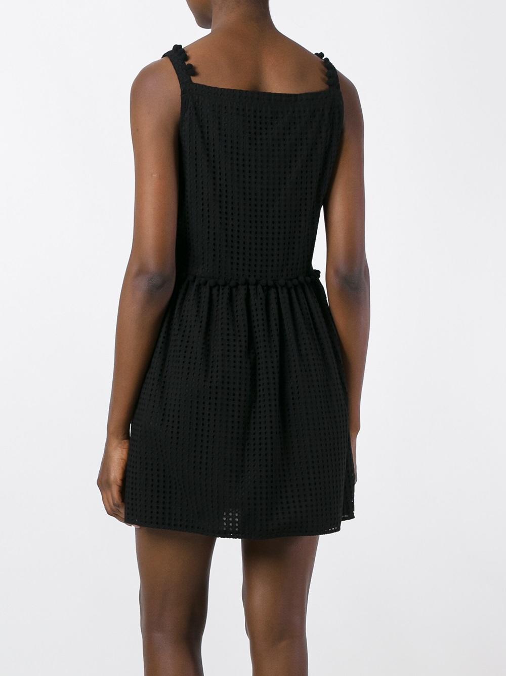 perforated mini dress