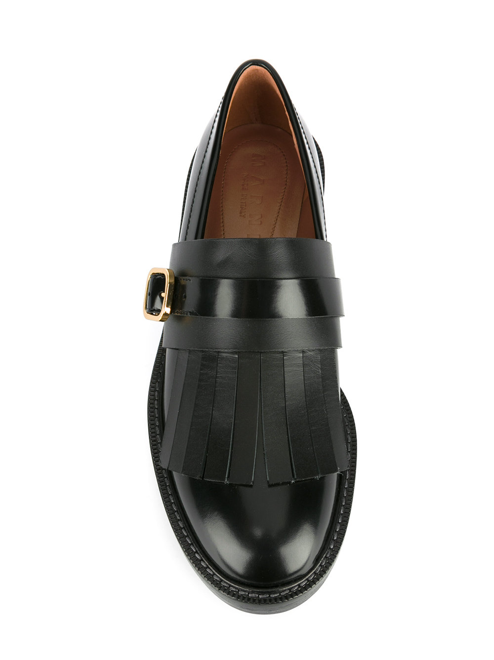 monk strap fringed loafers