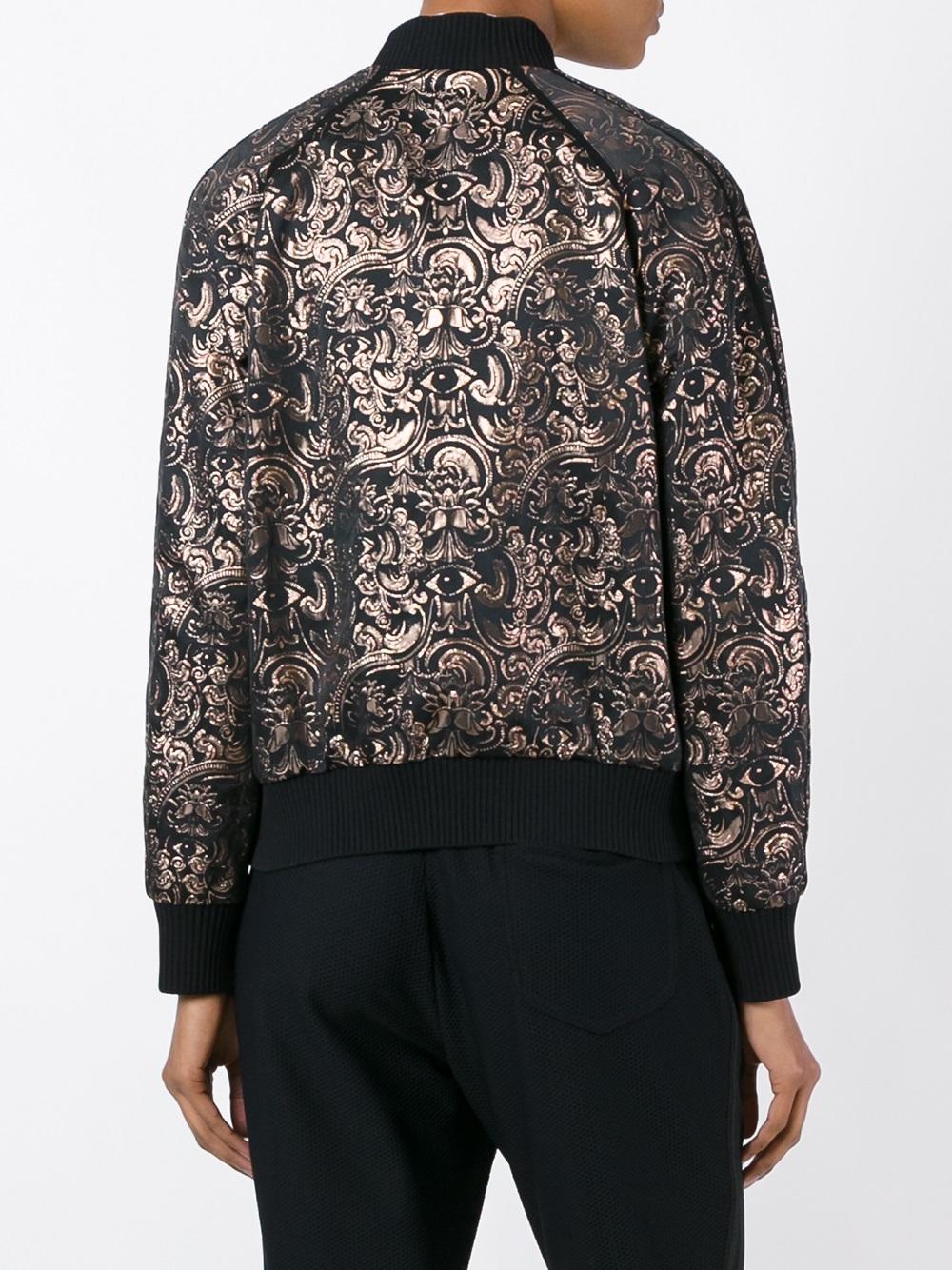 'Eyes' jacquard bomber jacket