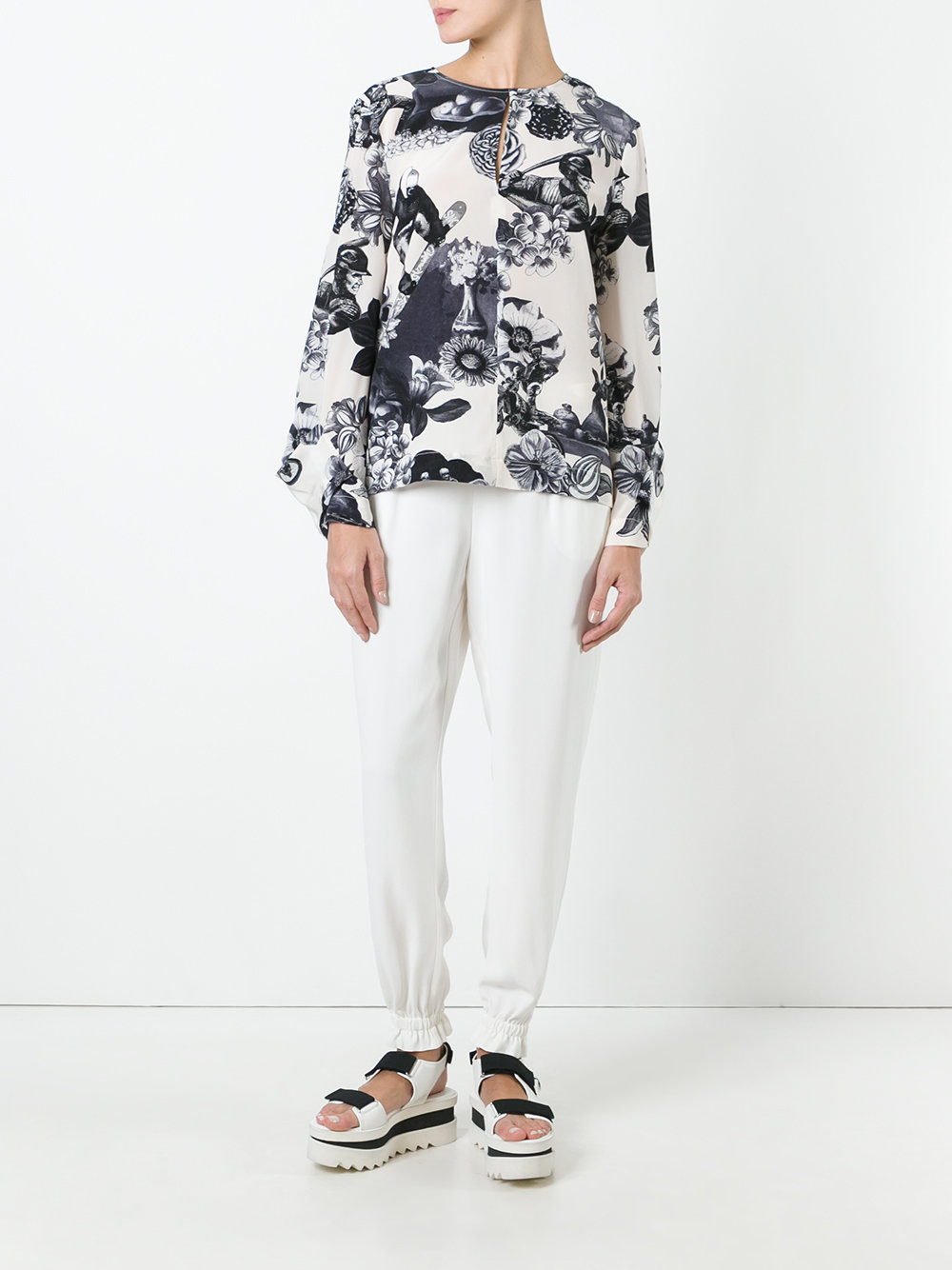 printed silk blouse 