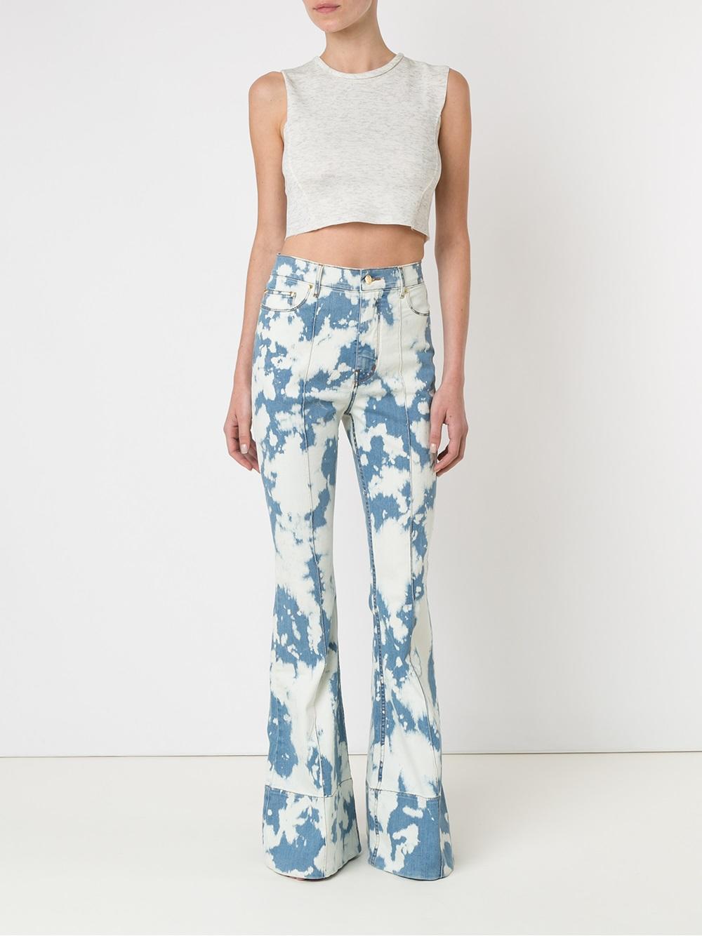 high waist flared jeans