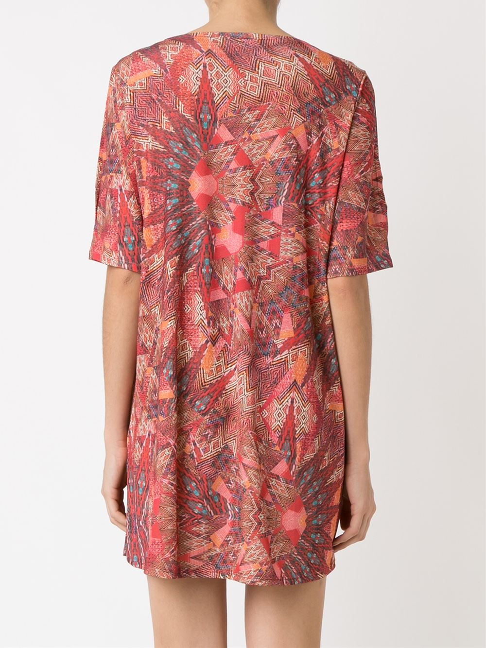 round neck printed dress