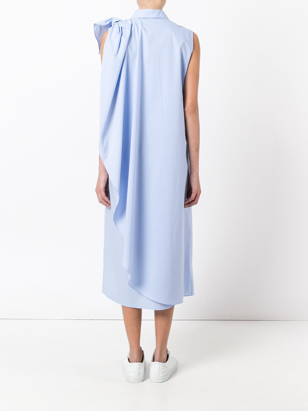 sleeveless midi shirt dress