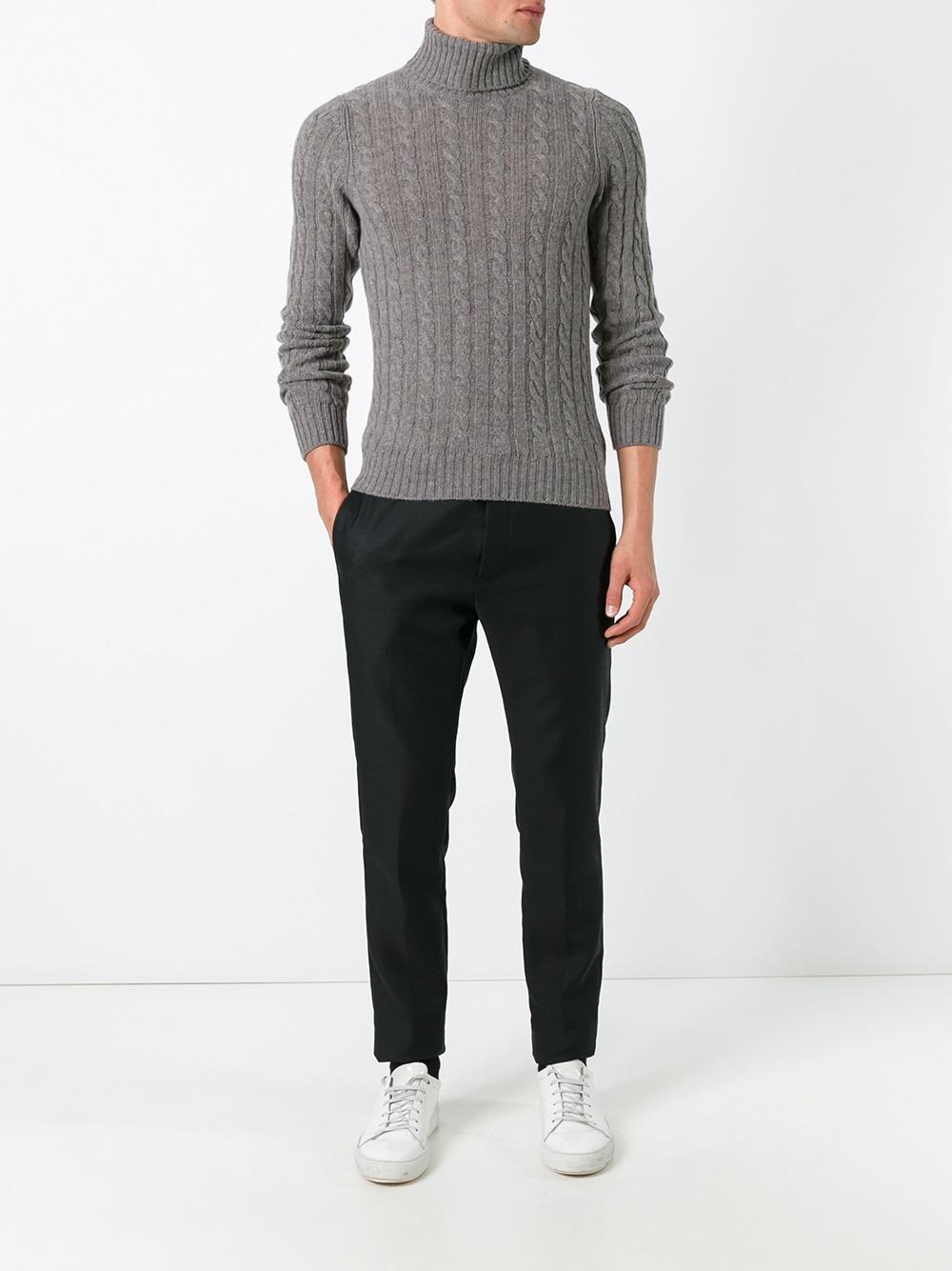 cable knit turtleneck jumper