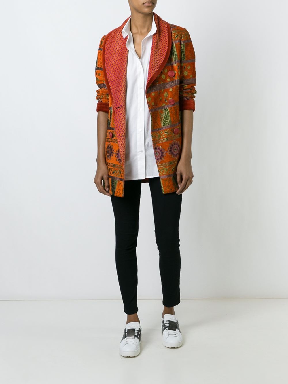 floral jacquard jacket 