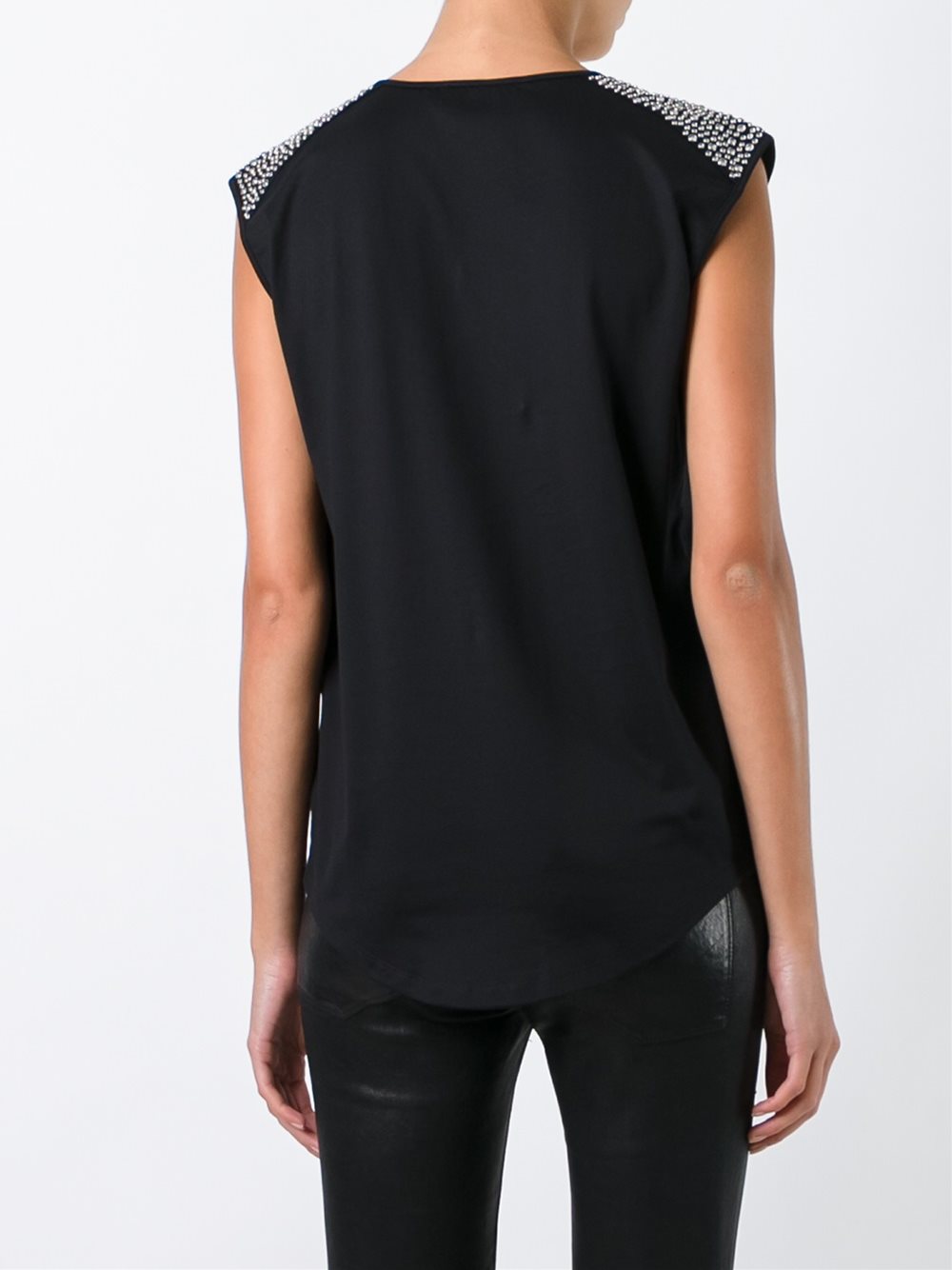 embellished logo tank top