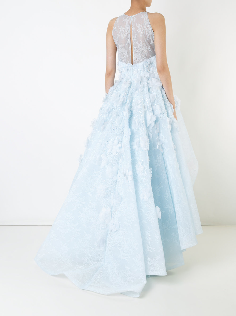 asymmetric hi-low gown 