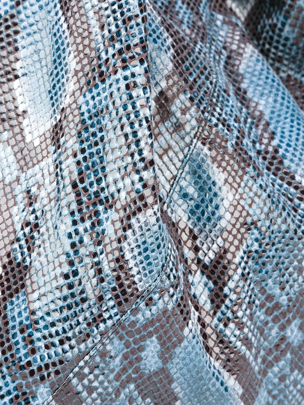 snakeskin effect tote 
