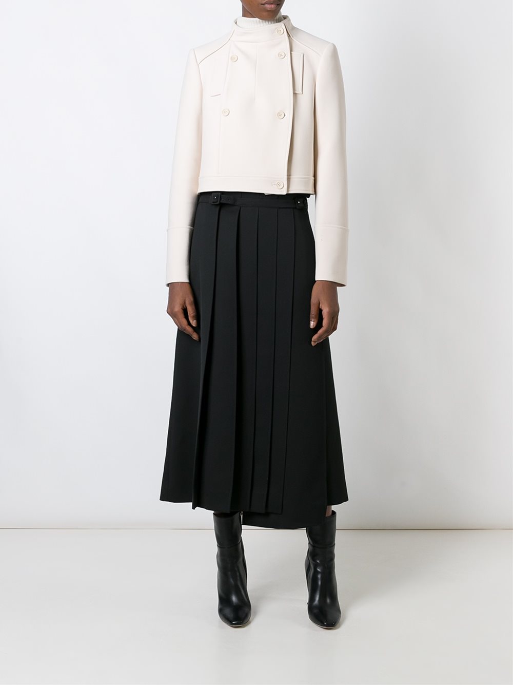 double breasted cropped jacket