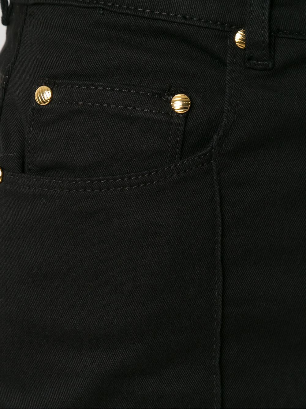 high waist fitted denim skirt