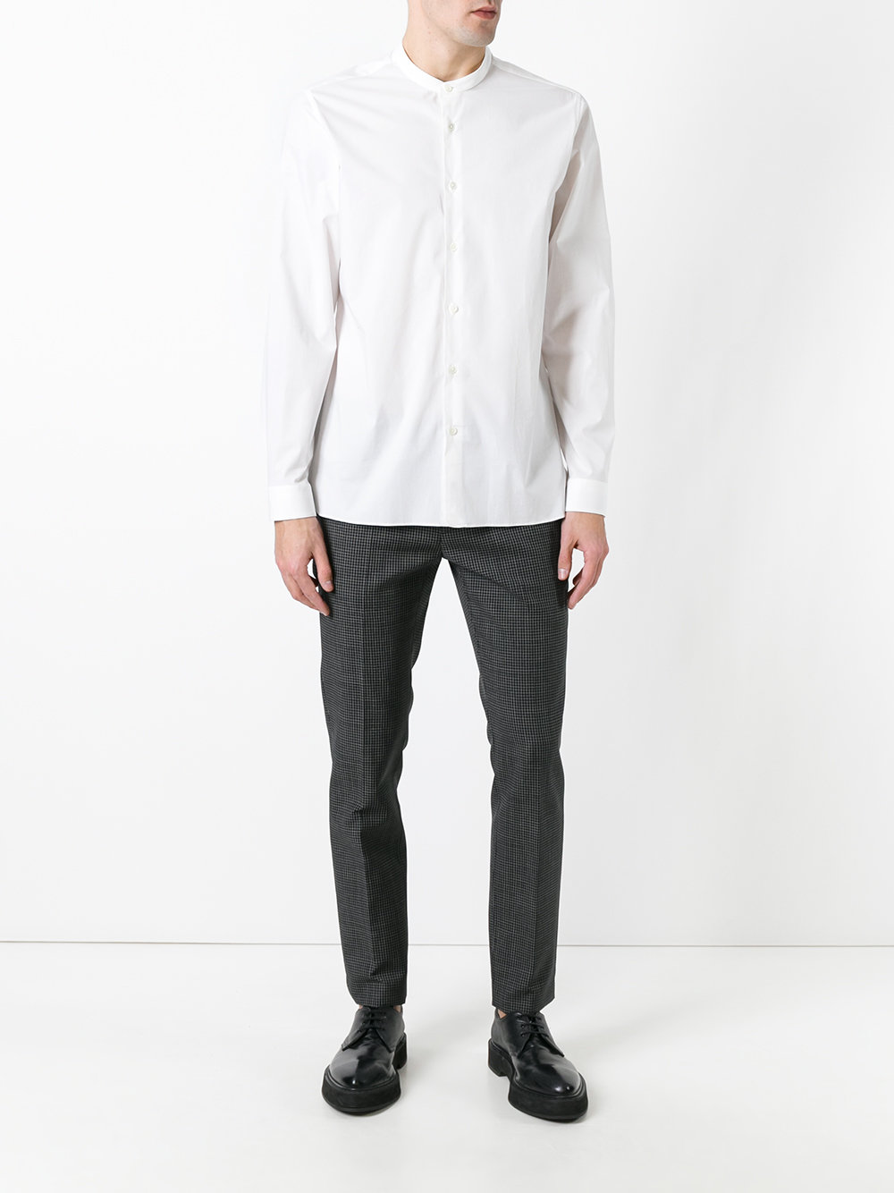 band collar shirt 