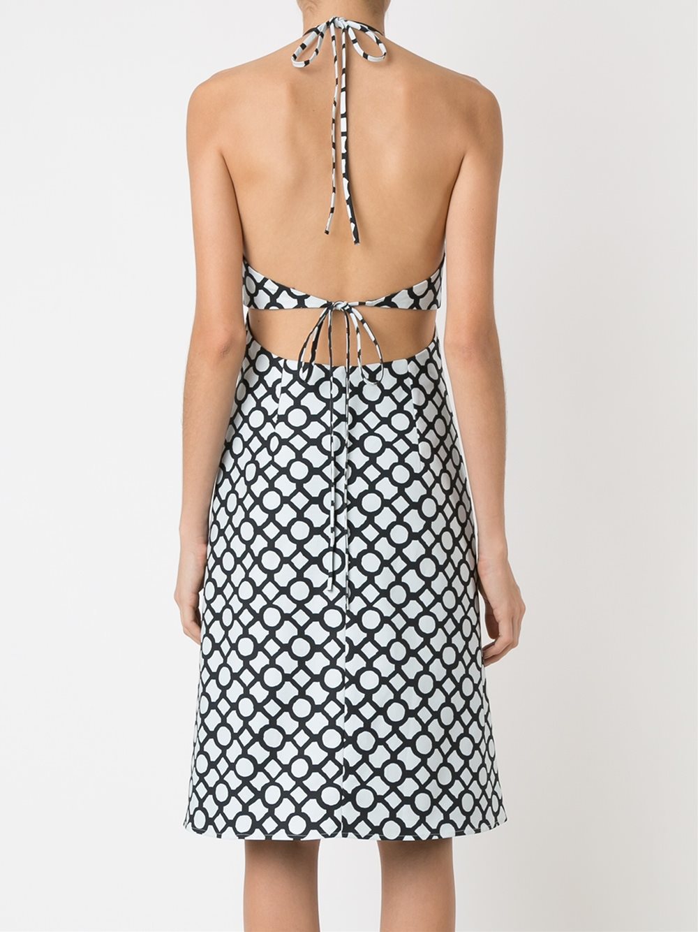 sleeveless printed dress