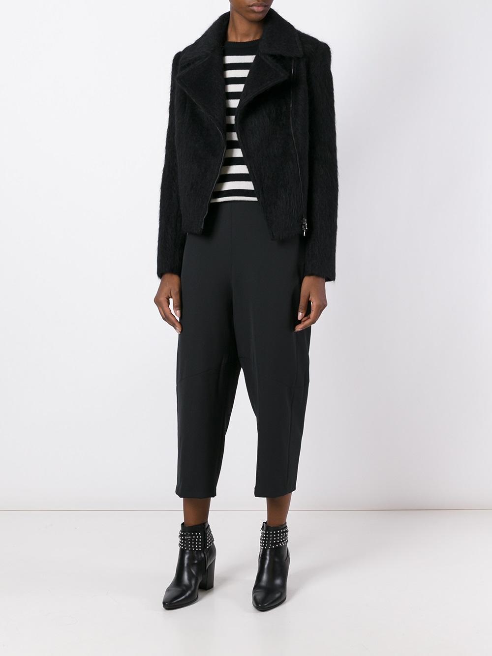 cropped tapered trousers