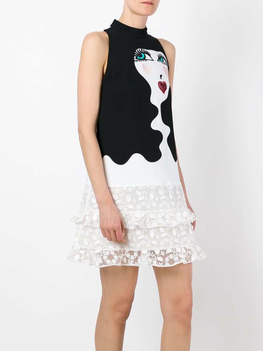 face patch mini dress