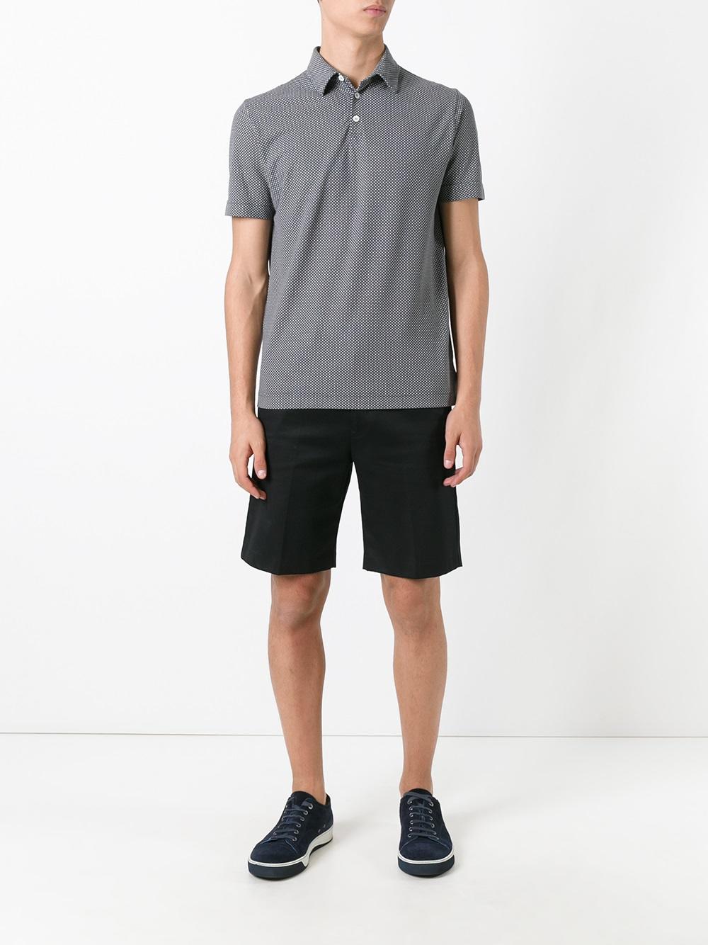patterned polo shirt