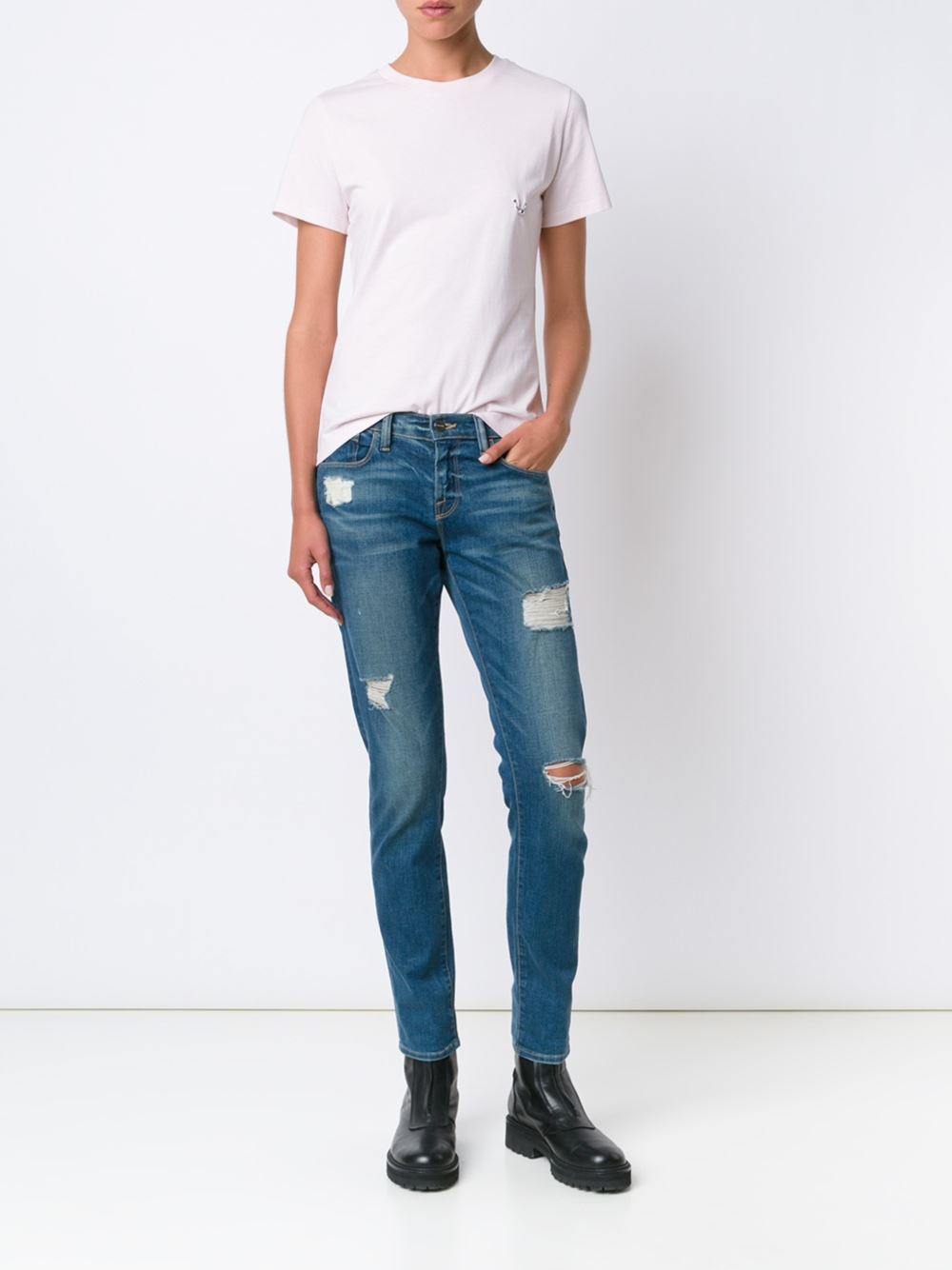 piercing detail T-shirt