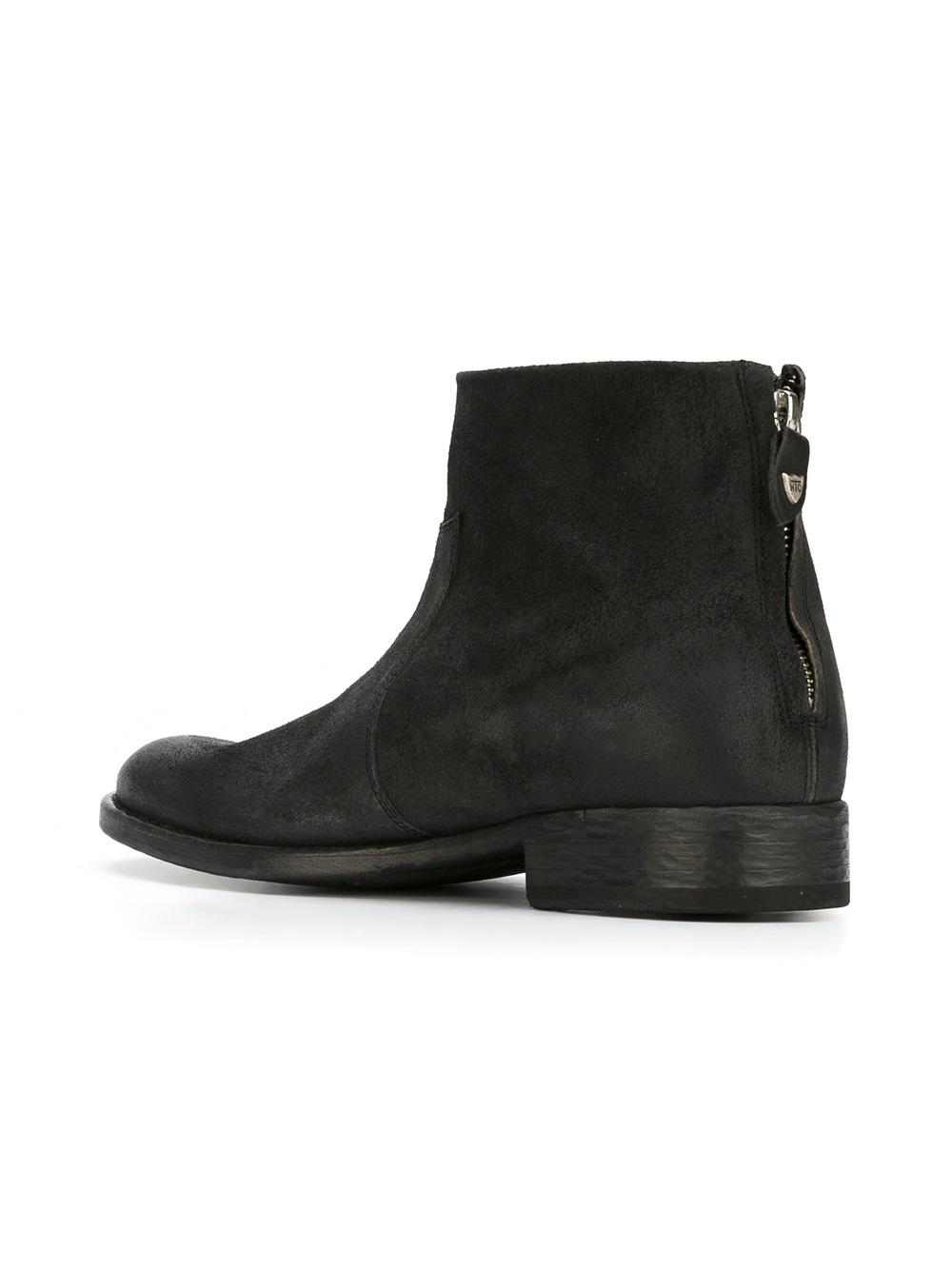 rear zip ankle boots