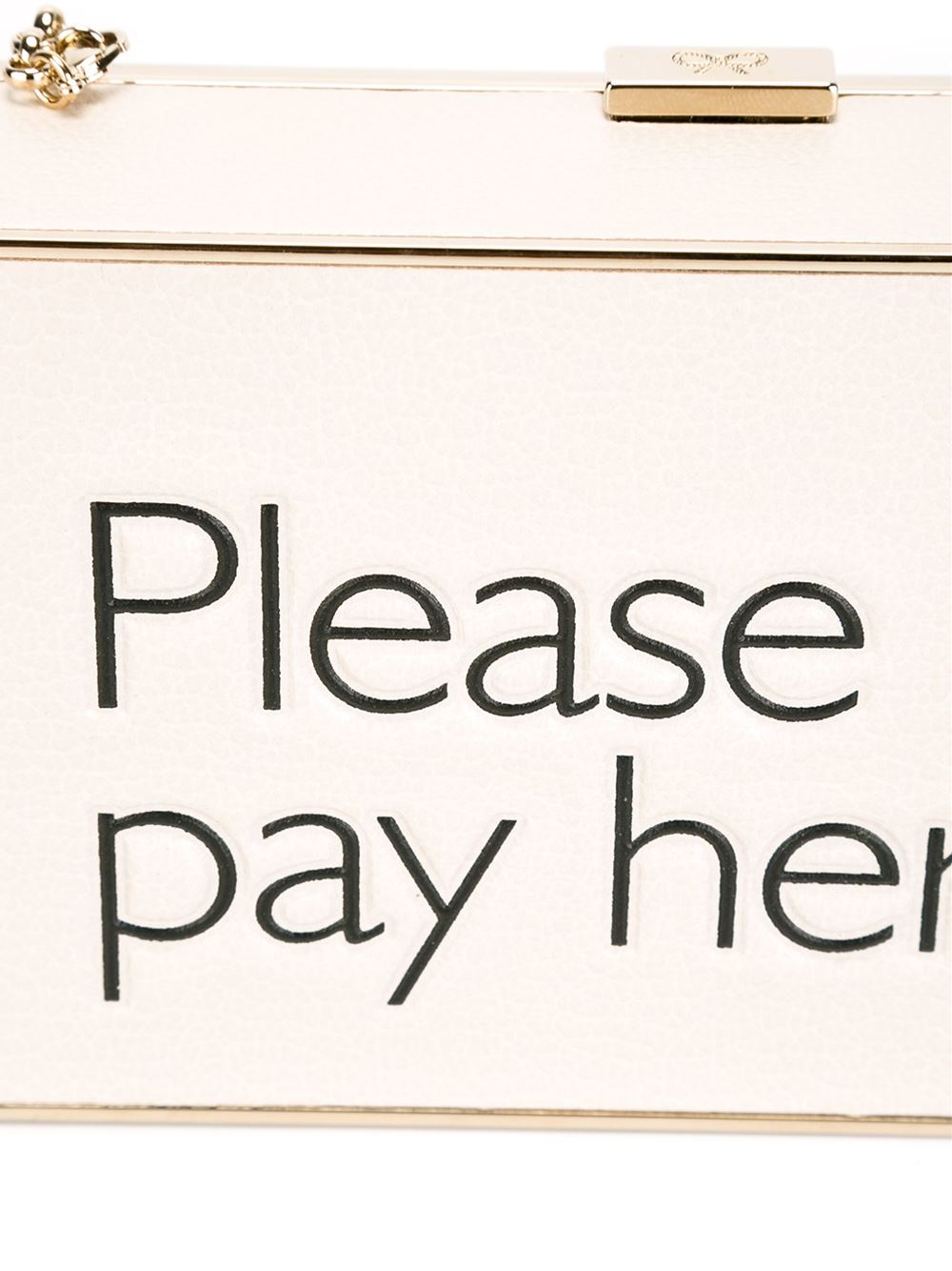 'Please Pay Here'手拿包