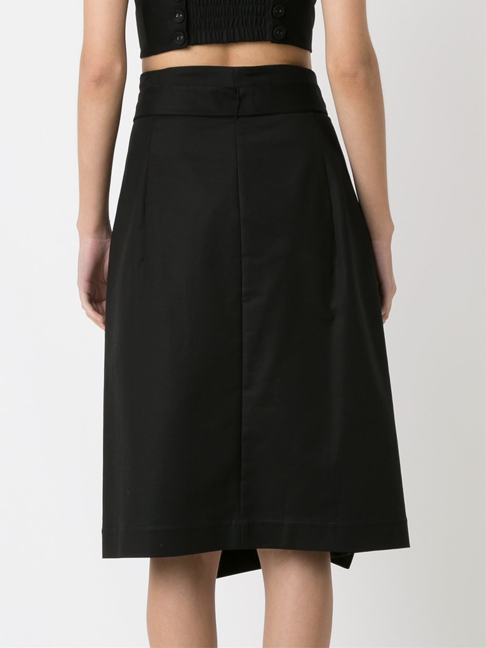 high waisted midi skirt