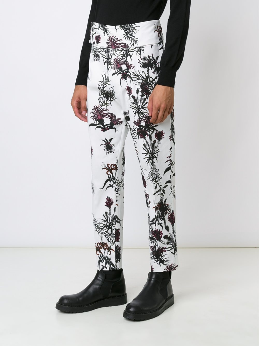 printed cropped trousers 