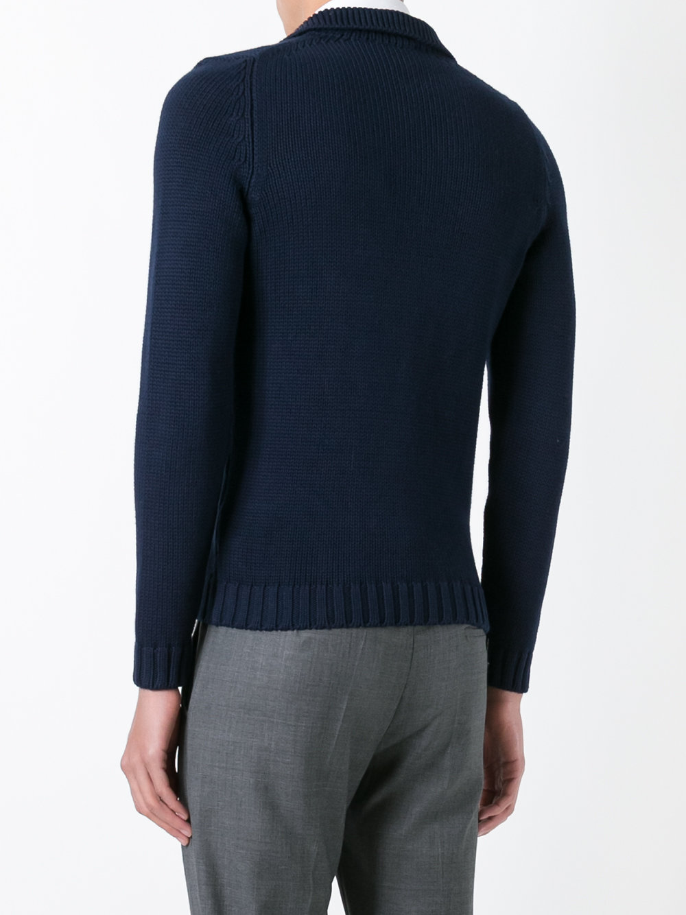 high neck slim-fit jumper