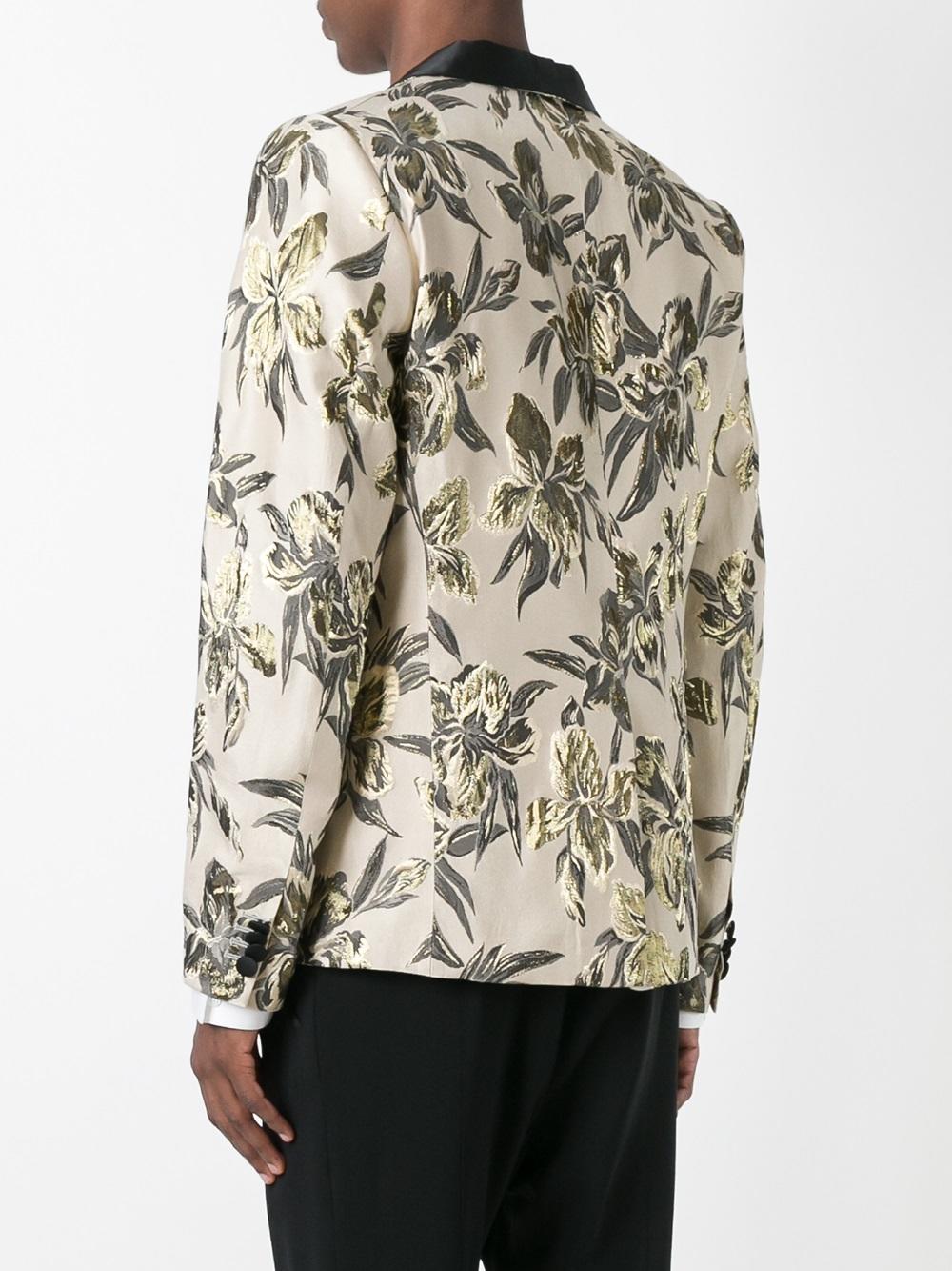 floral pattern blazer