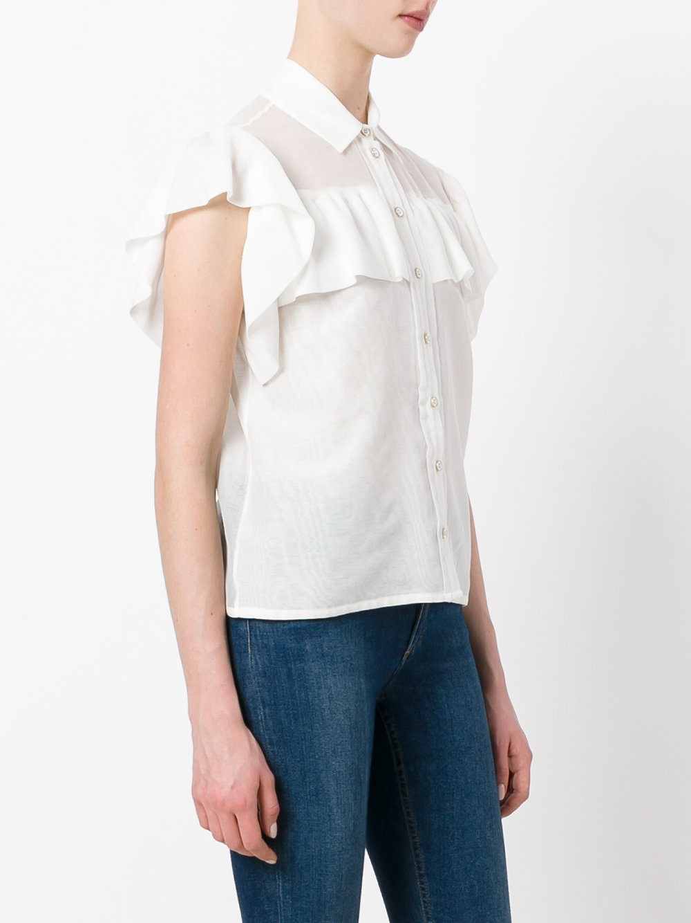 ruffled blouse