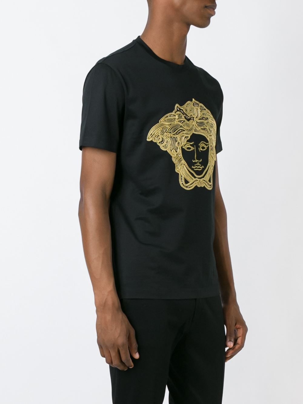 embroidered 'Medusa Head' T-shirt
