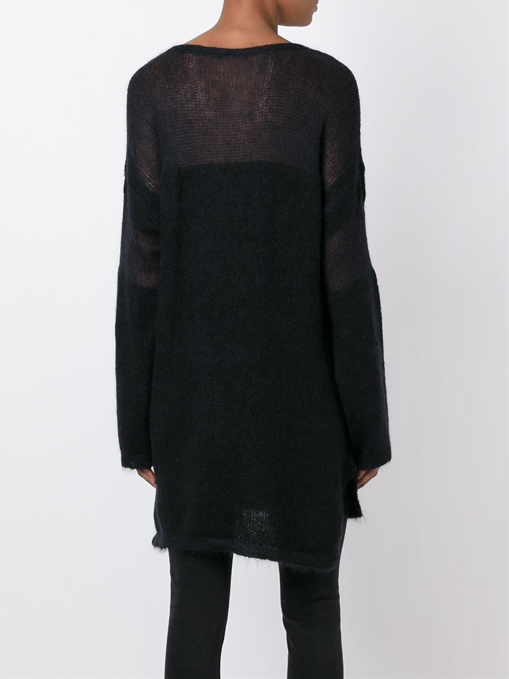 semi sheer long fit jumper