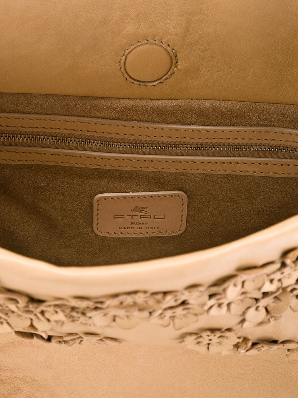 floral applique shoulder bag