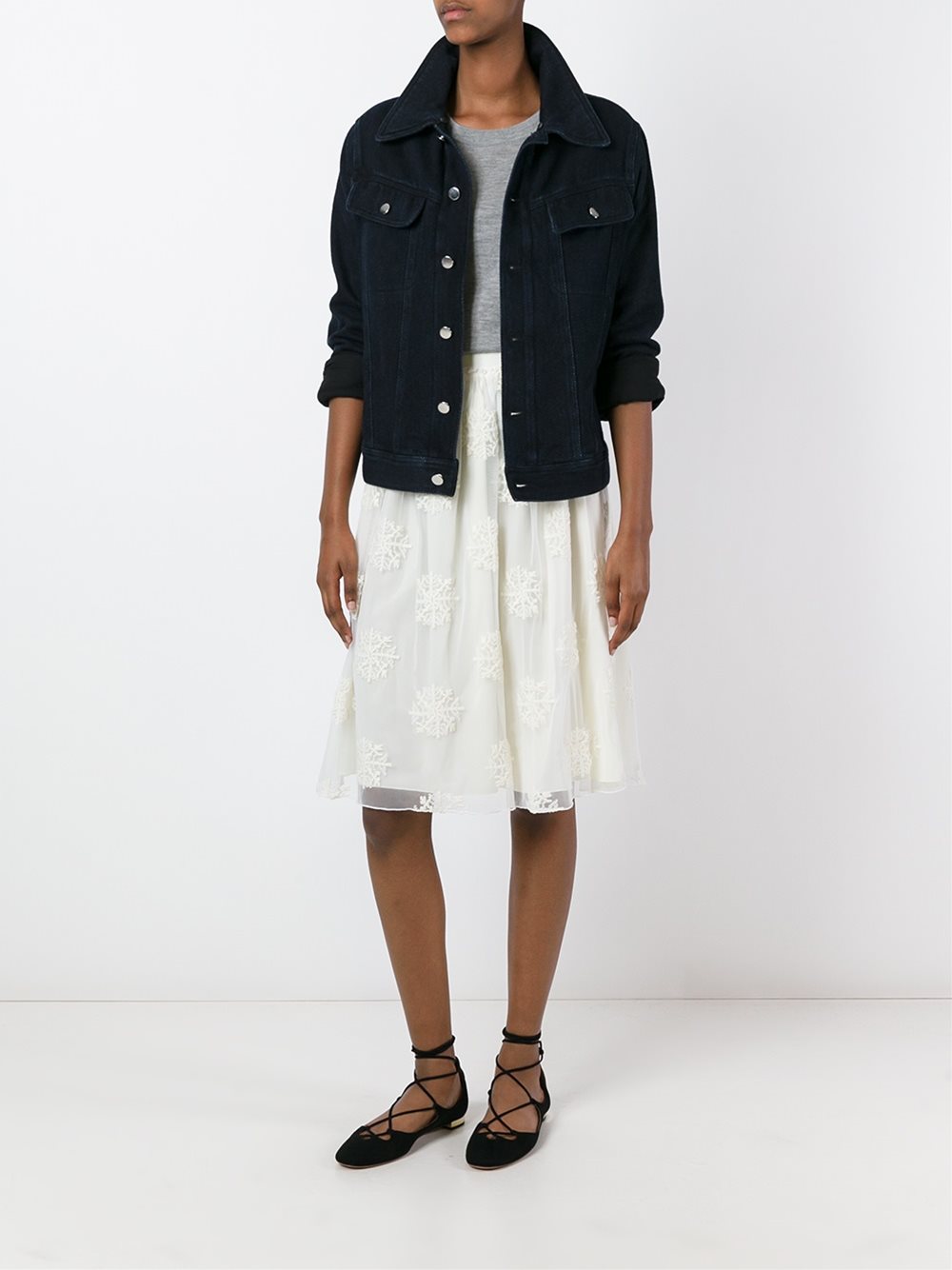embroidered tulle skirt