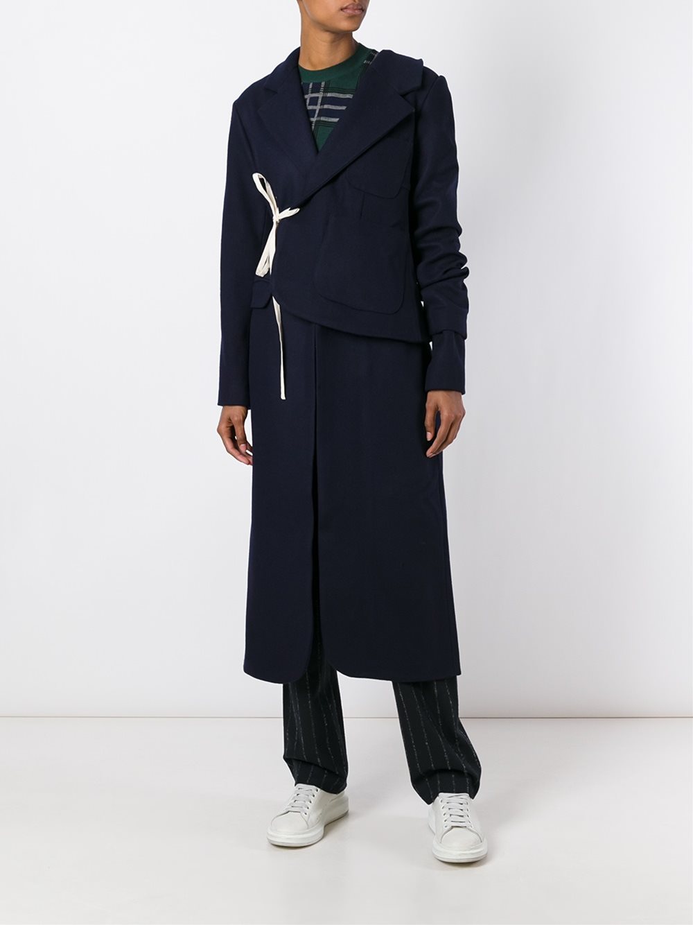 asymmetric layered coat