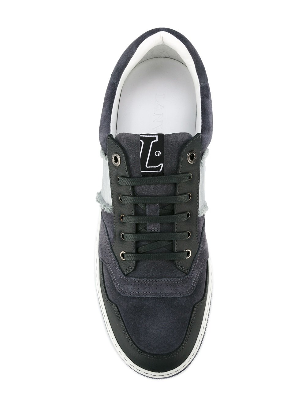 side stripe lace-up sneakers