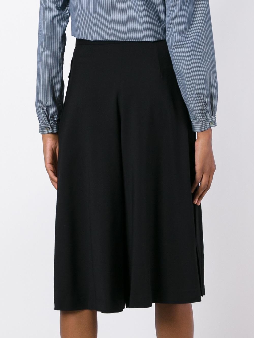 pleated detailing cropped trousers