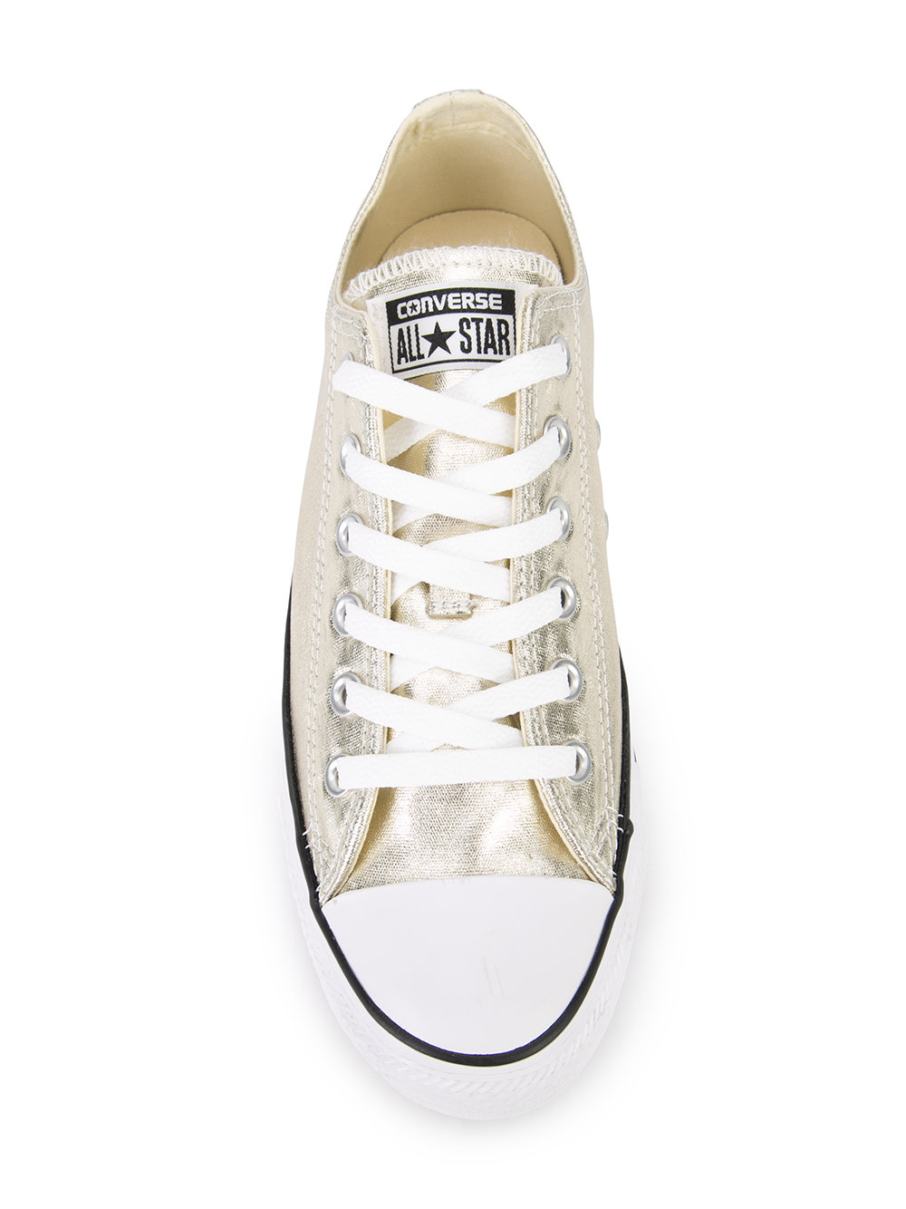 metallic lace-up sneakers