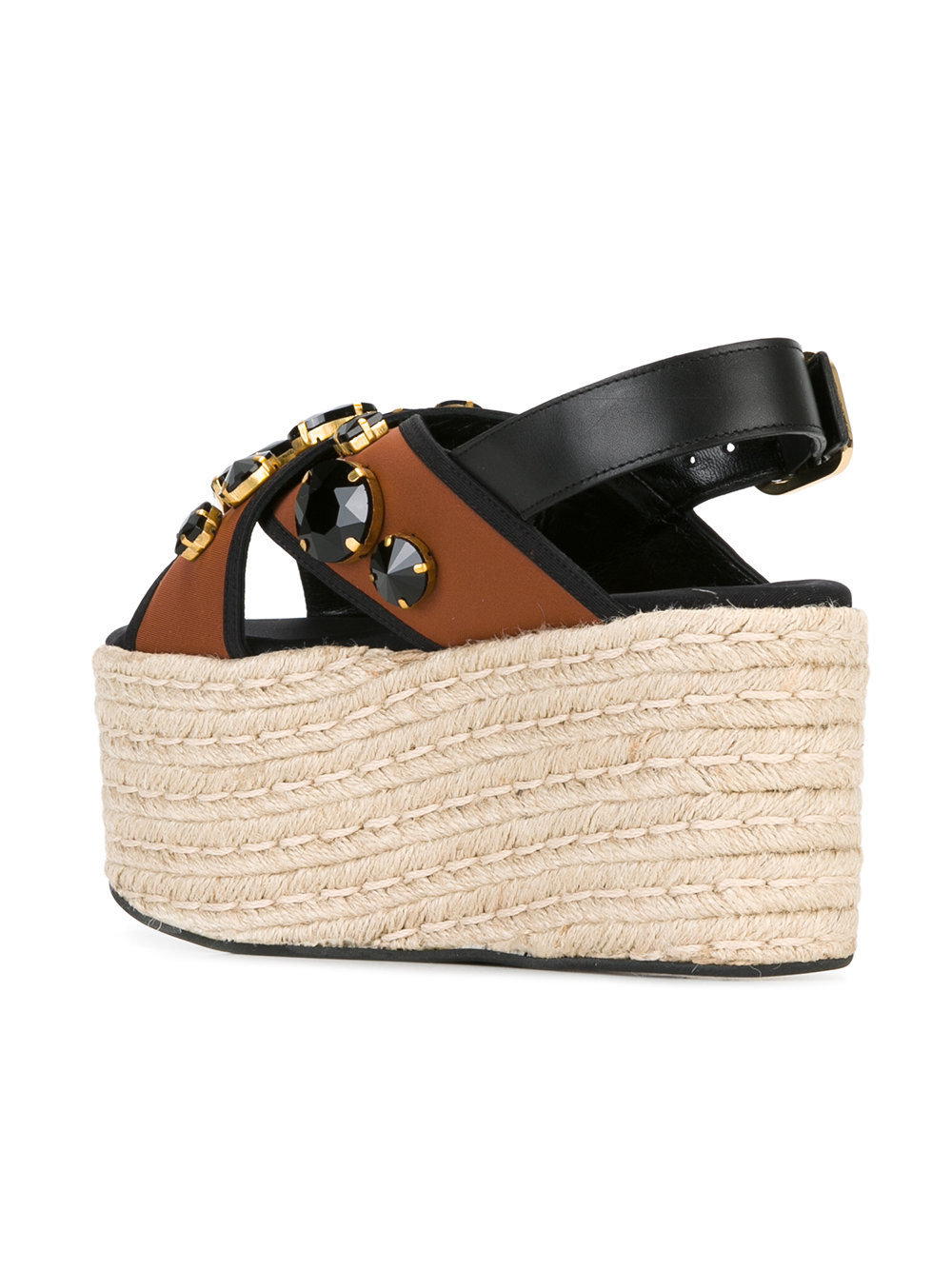 espadrille platform Fussbett sandals