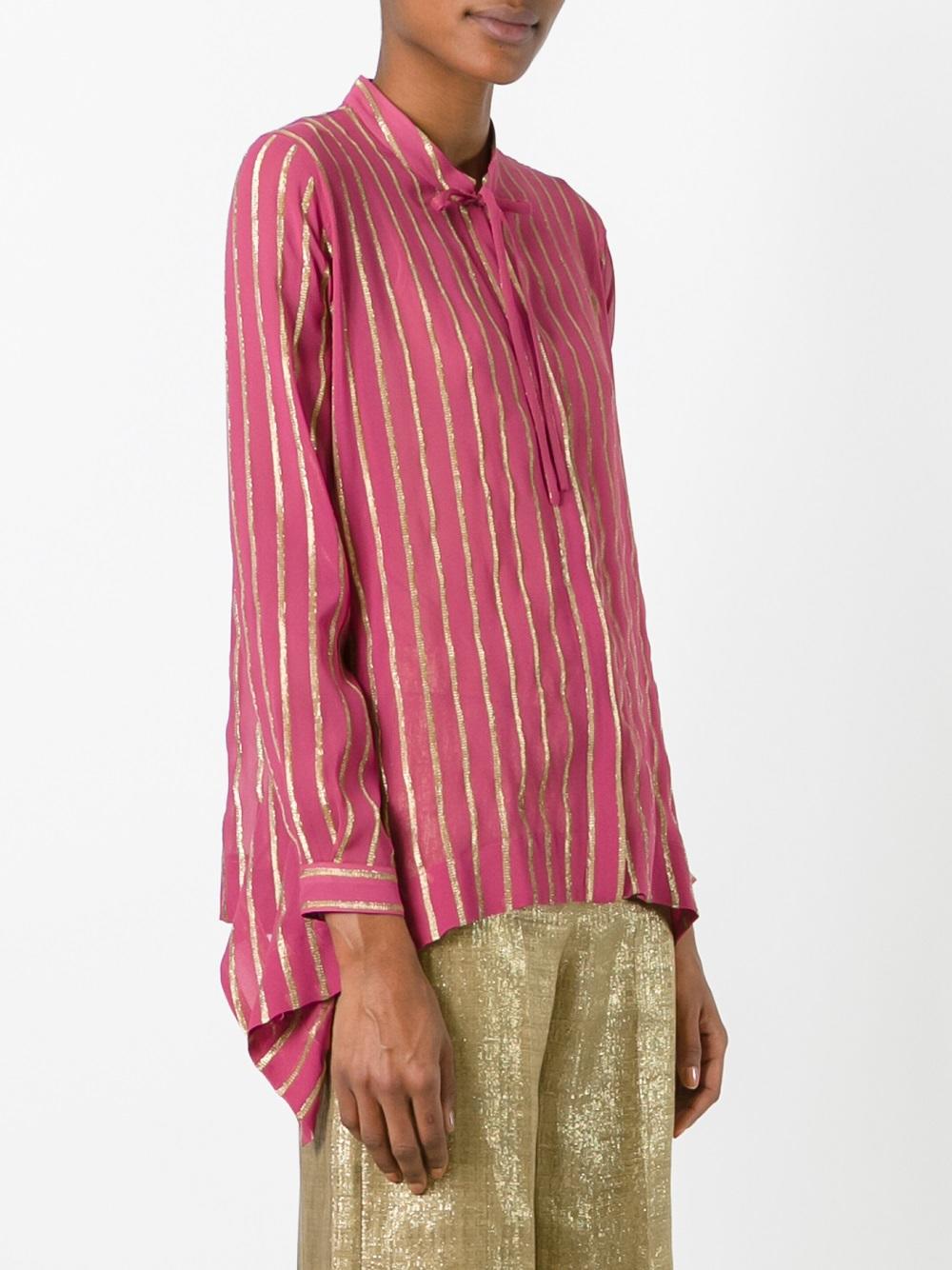 gold-tone stripes shirt