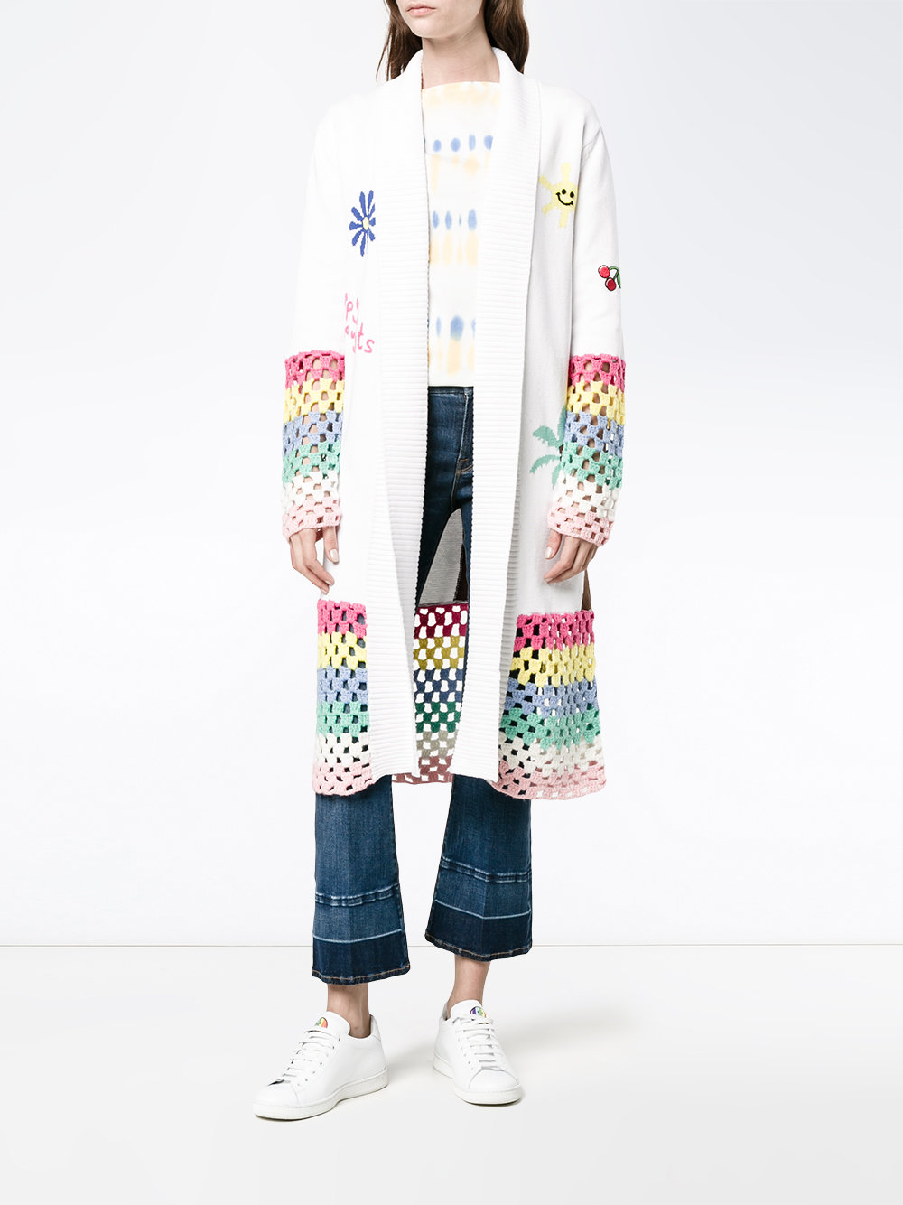 crochet trimmed cardigan