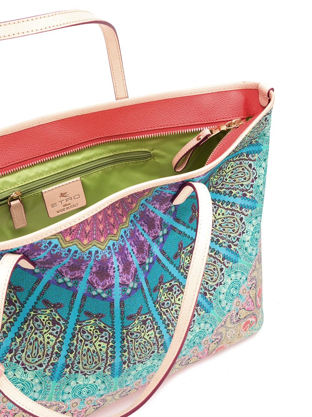 scarf print tote bag