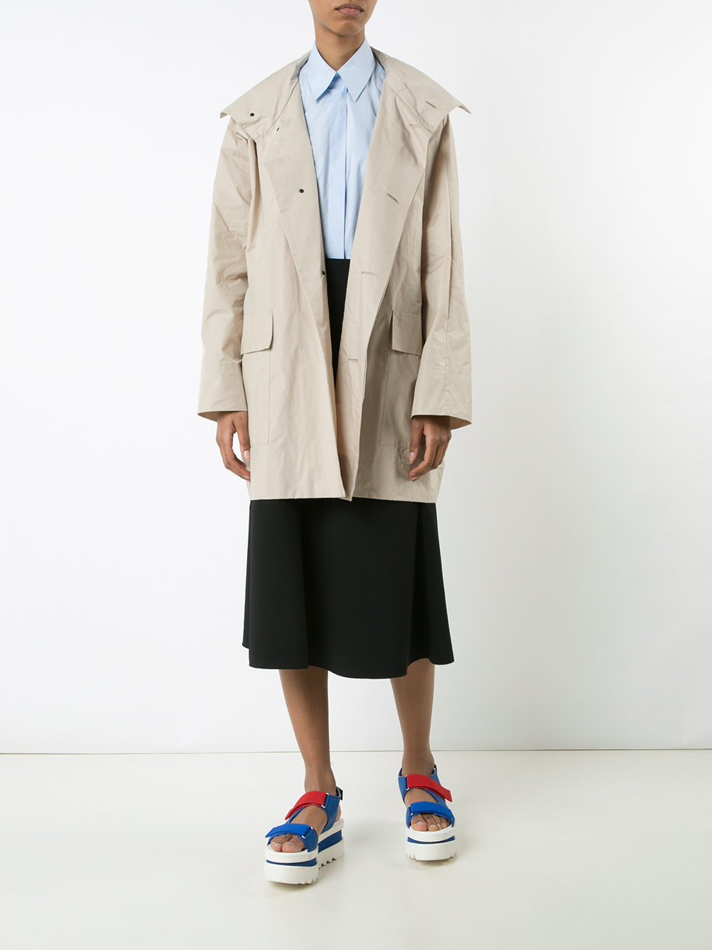 classic short raincoat 