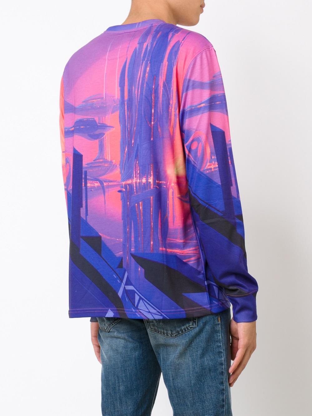 'Cyber Castle' long sleeved T-shirt