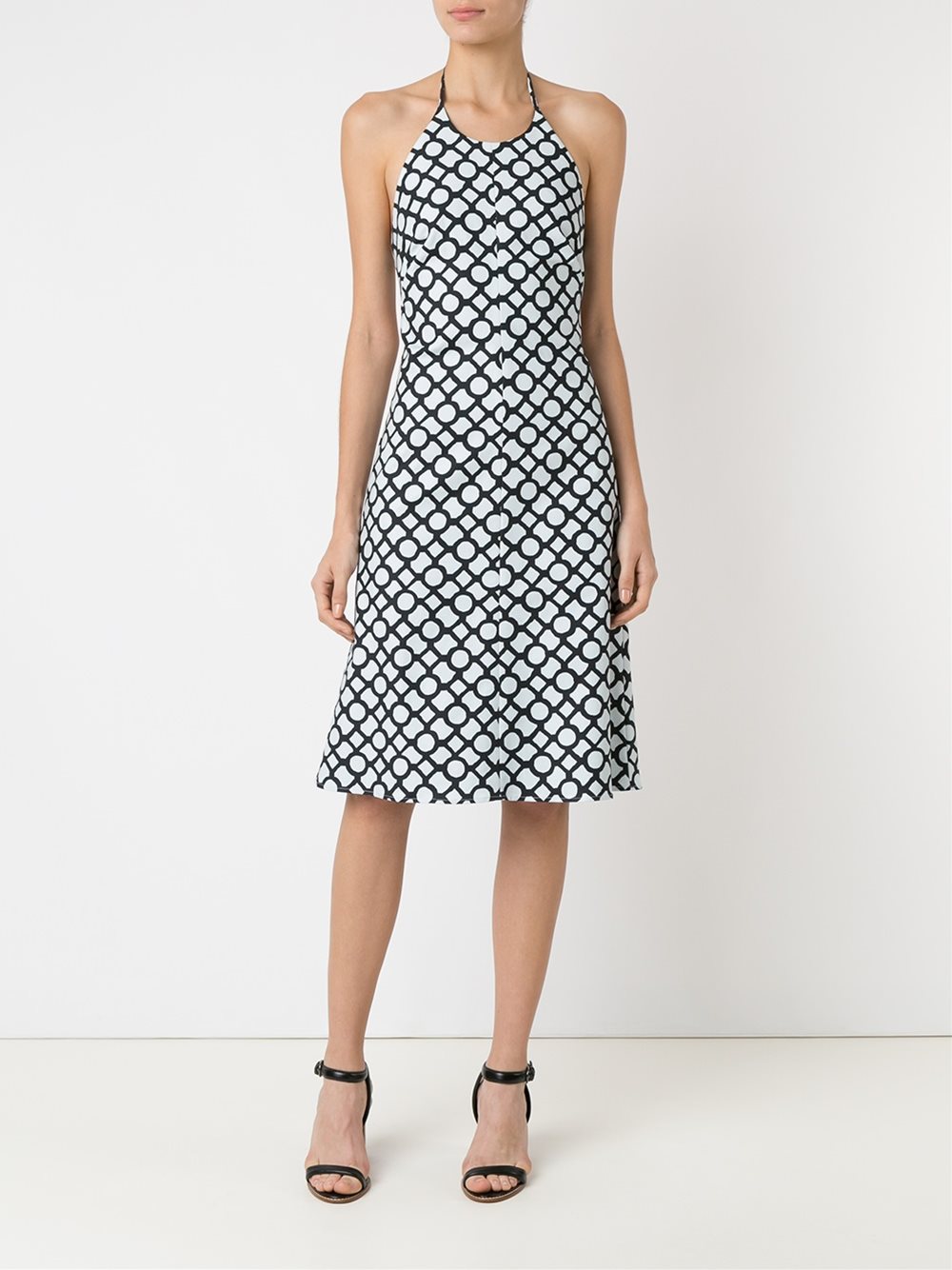 sleeveless printed dress