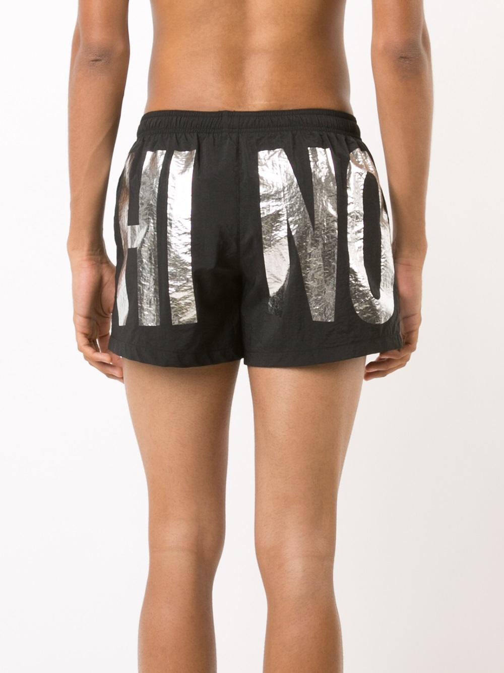 logo print swim shorts