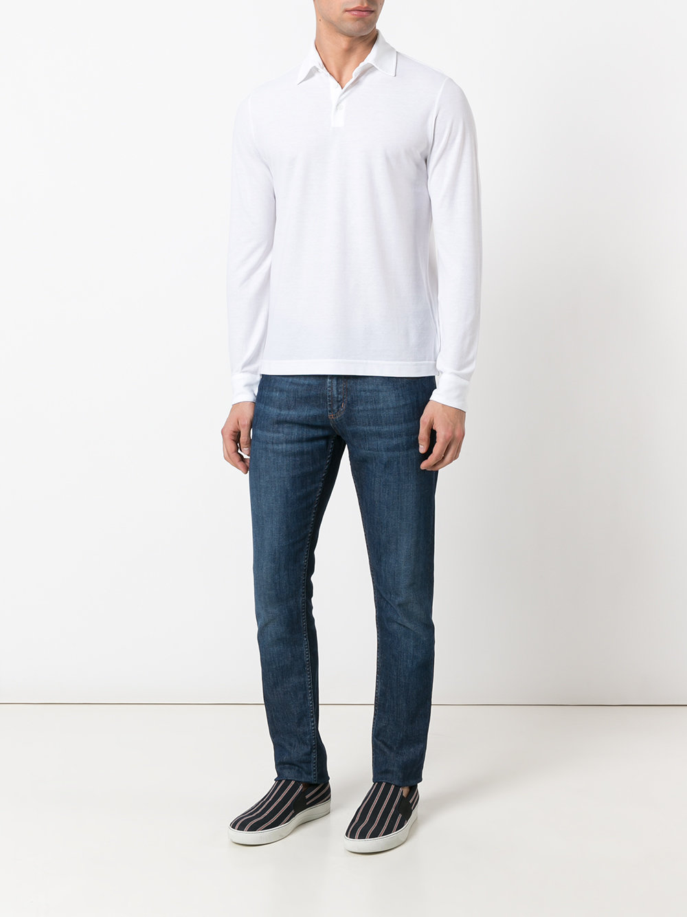 longsleeved polo shirt