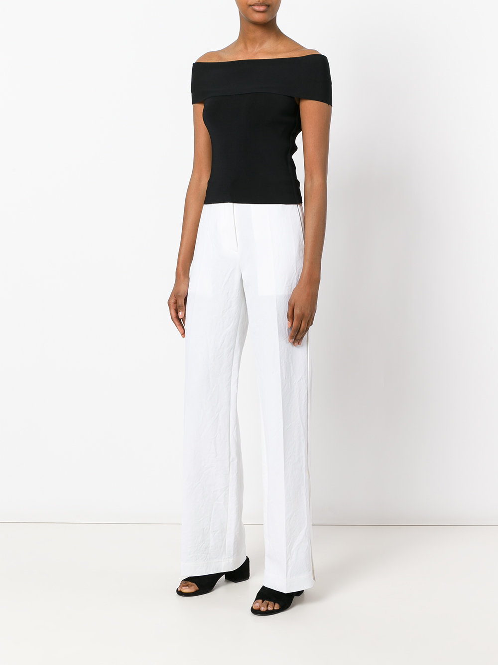 tailored straight trousers
